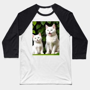 Adorable Cat Illustration - Modern Digital Art Baseball T-Shirt